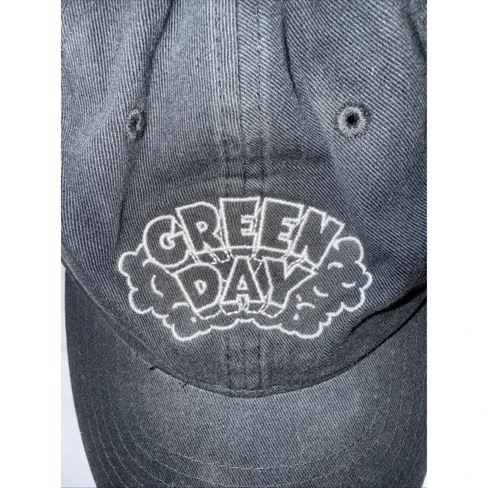 Green Day Embroidered Hat/Cap Retro Y2K Black Hat Snap Back